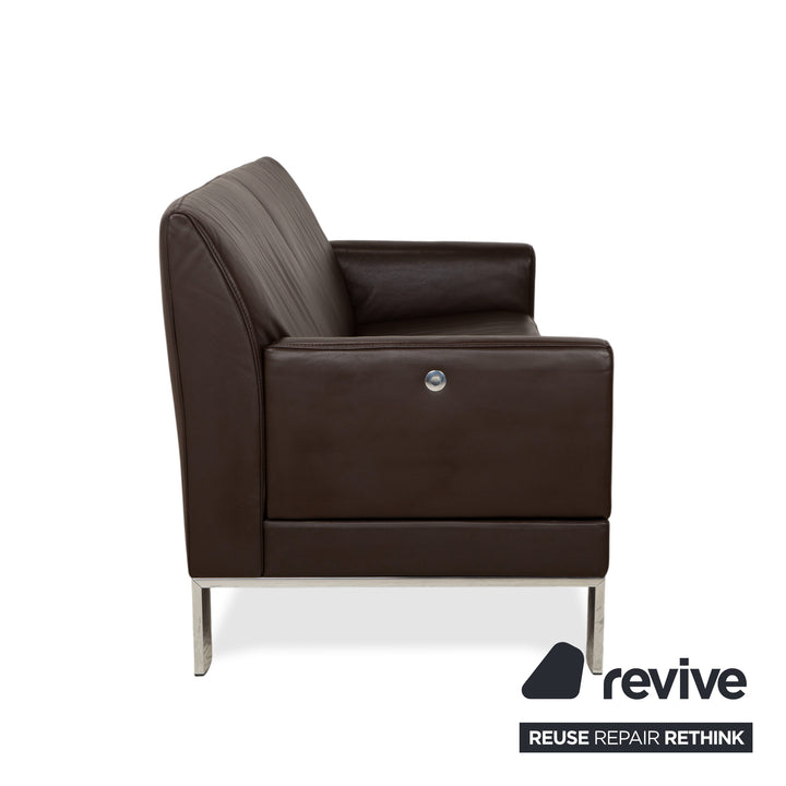 Jori Glove JR-8900 Leder Chrom Dreisitzer Braun Mokka manuelle Funktion