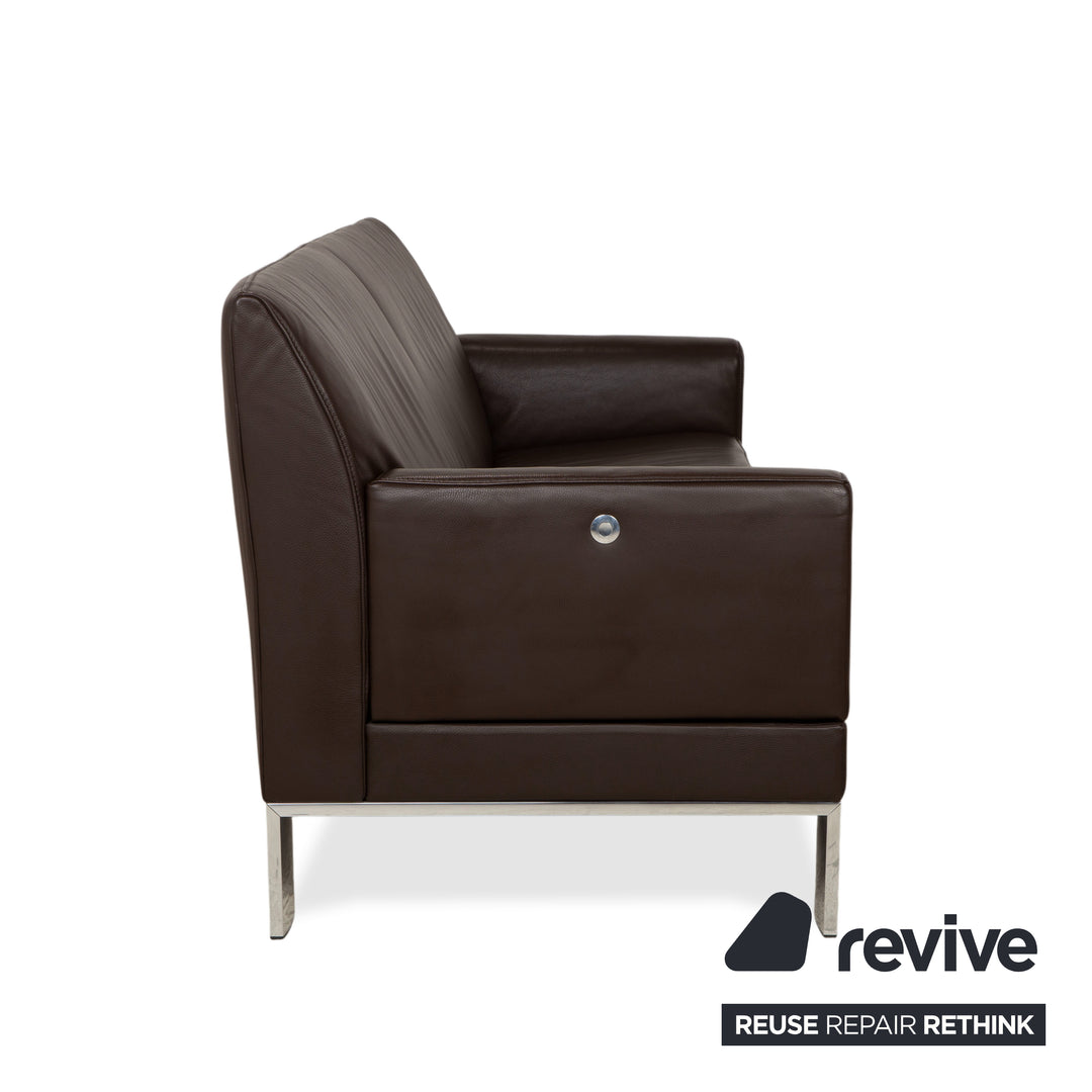 Jori Glove JR-8900 Leather Chrome Three-Seater Brown Mocha Manual Function