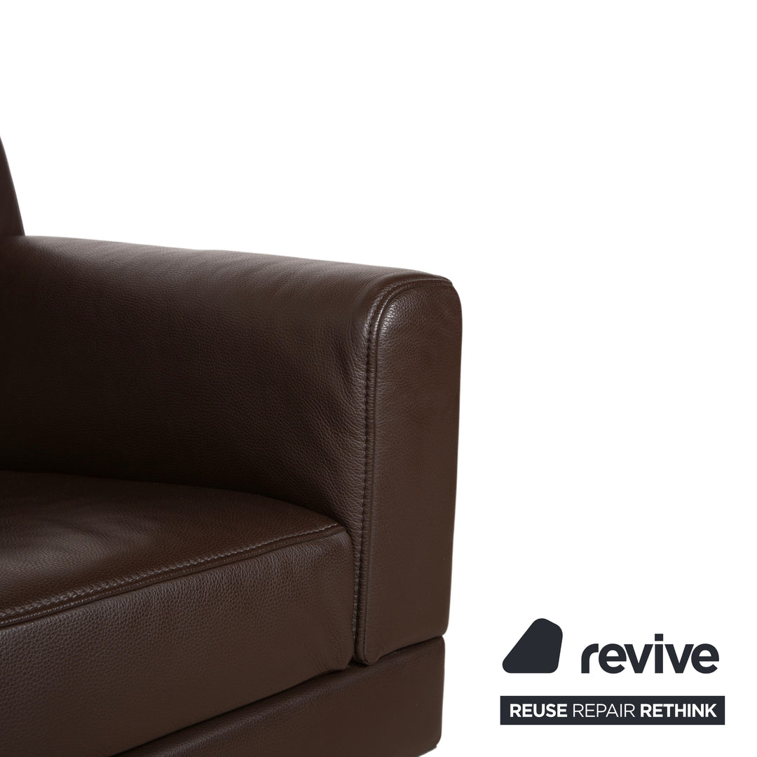 Jori Glove JR-8900 Leder Chrom Dreisitzer Braun Mokka manuelle Funktion