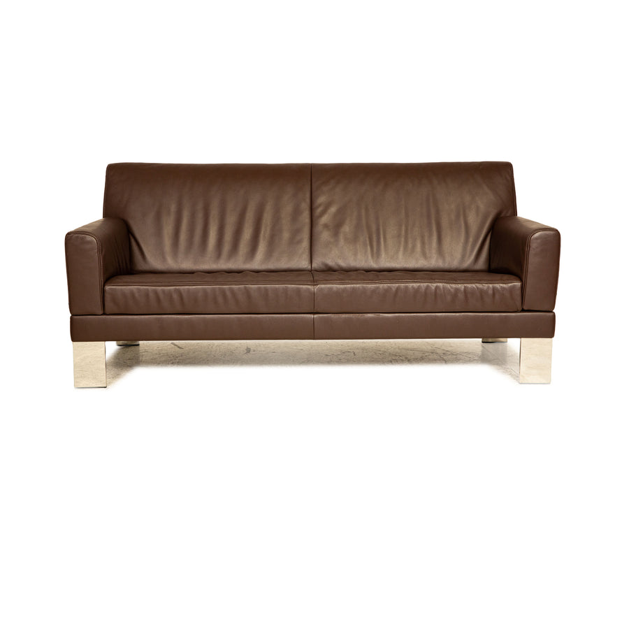 Jori Glove JR-8900 Leder Dreisitzer Braun Sofa Couch manuelle Funktion