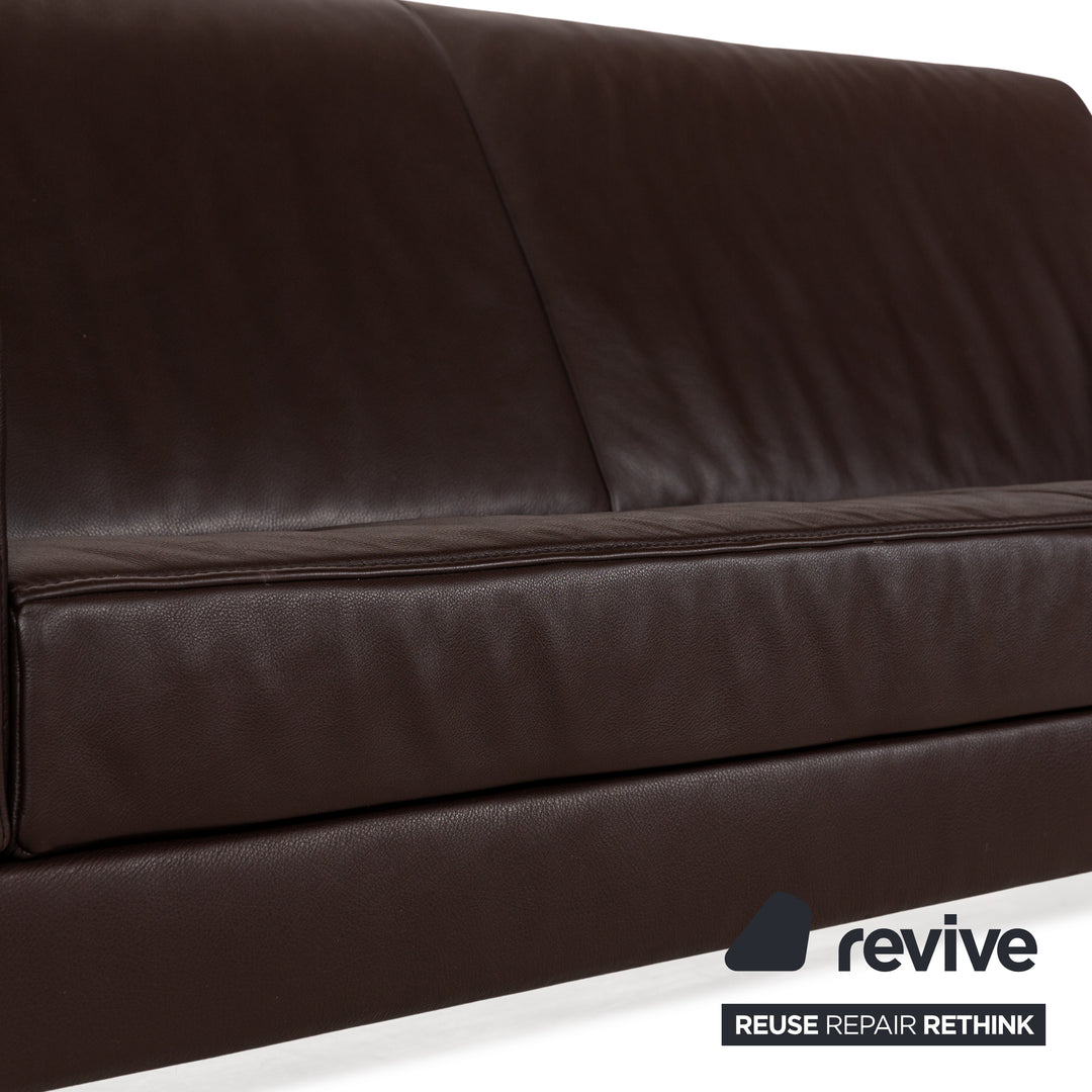 Jori Glove JR-8900 Leather Three-Seater Brown Sofa Couch