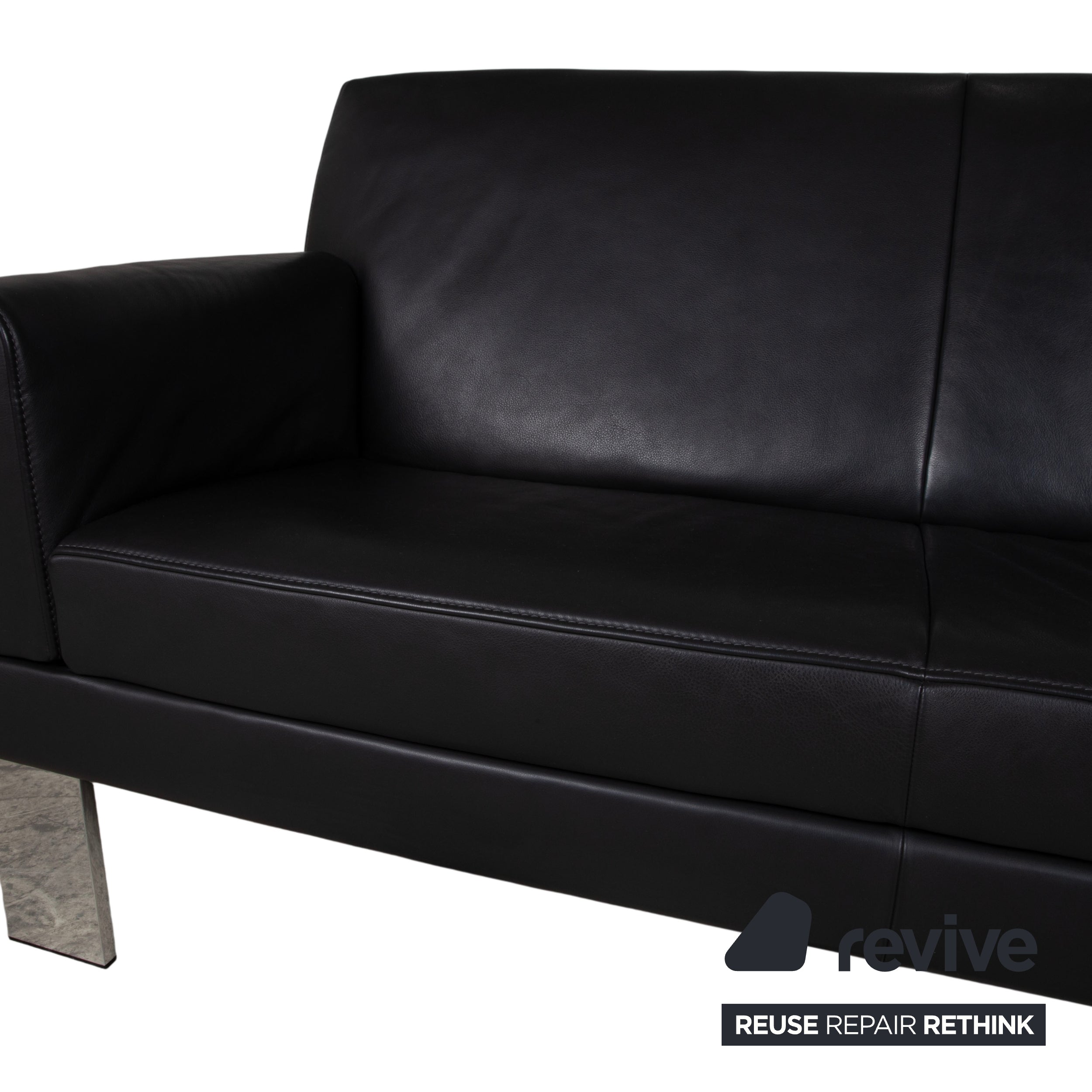 Jori Glove JR-8900 Leder Zweisitzer Schwarz manuelle Funktion Sofa Couch