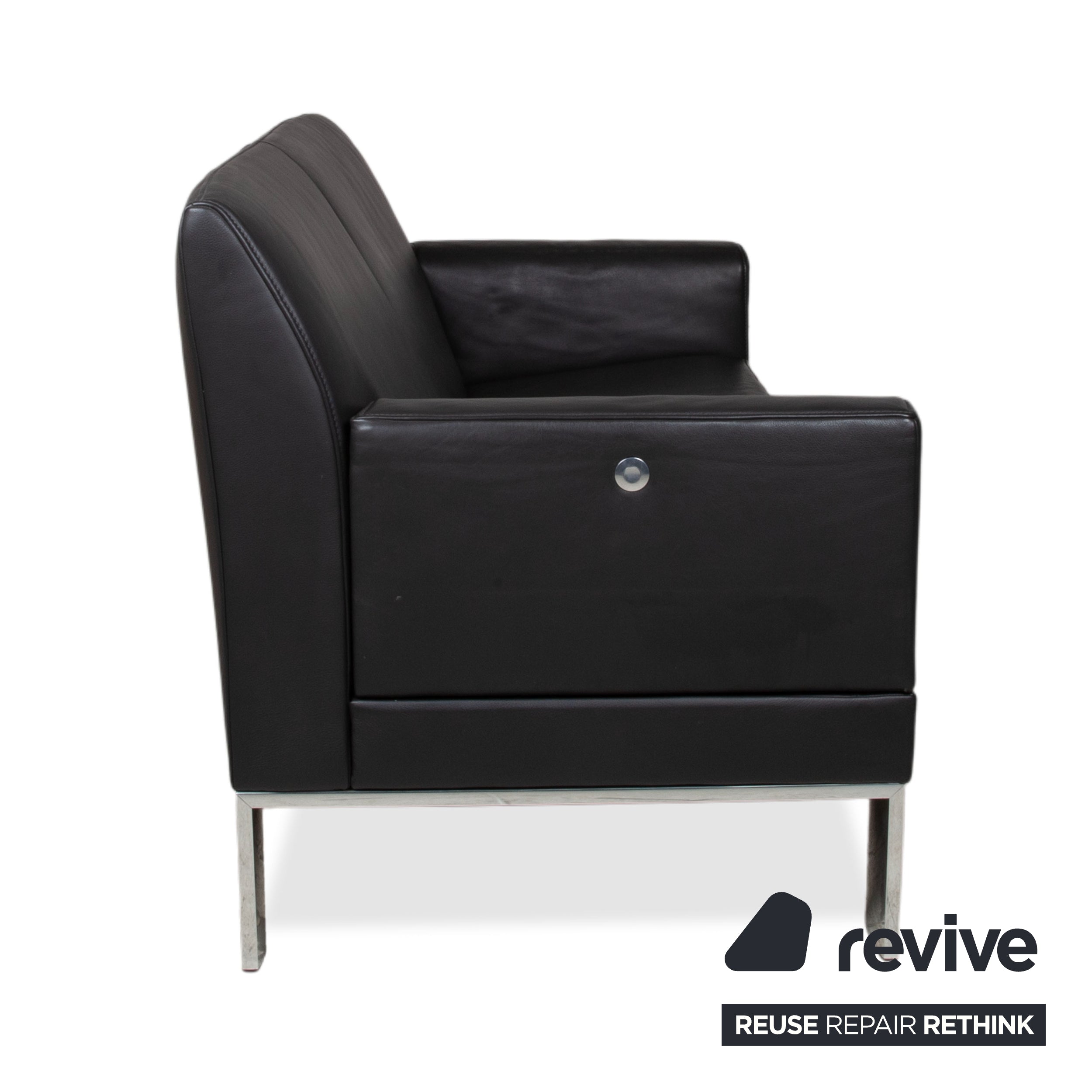 Jori Glove JR-8900 Leder Zweisitzer Schwarz manuelle Funktion Sofa Couch