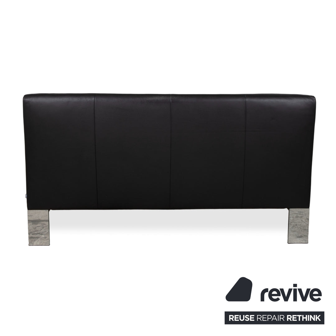Canapé Jori Glove JR-8900 en cuir noir, deux places, fonction manuelle