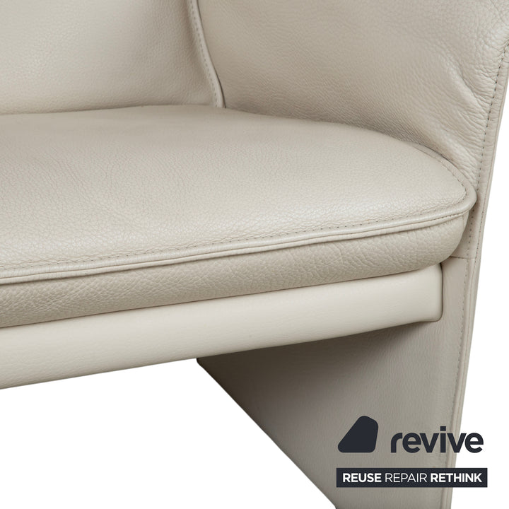 Jori JR 2700 Leder Zweisitzer Creme Beige Sofa Couch manuelle Funktion