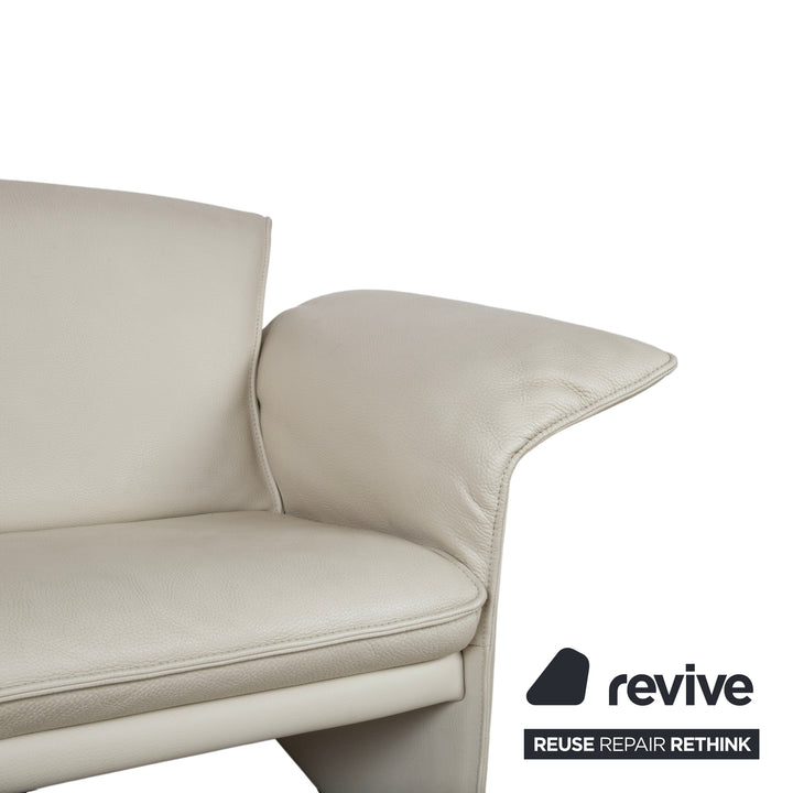 Jori JR 2700 Leder Zweisitzer Creme Beige Sofa Couch manuelle Funktion