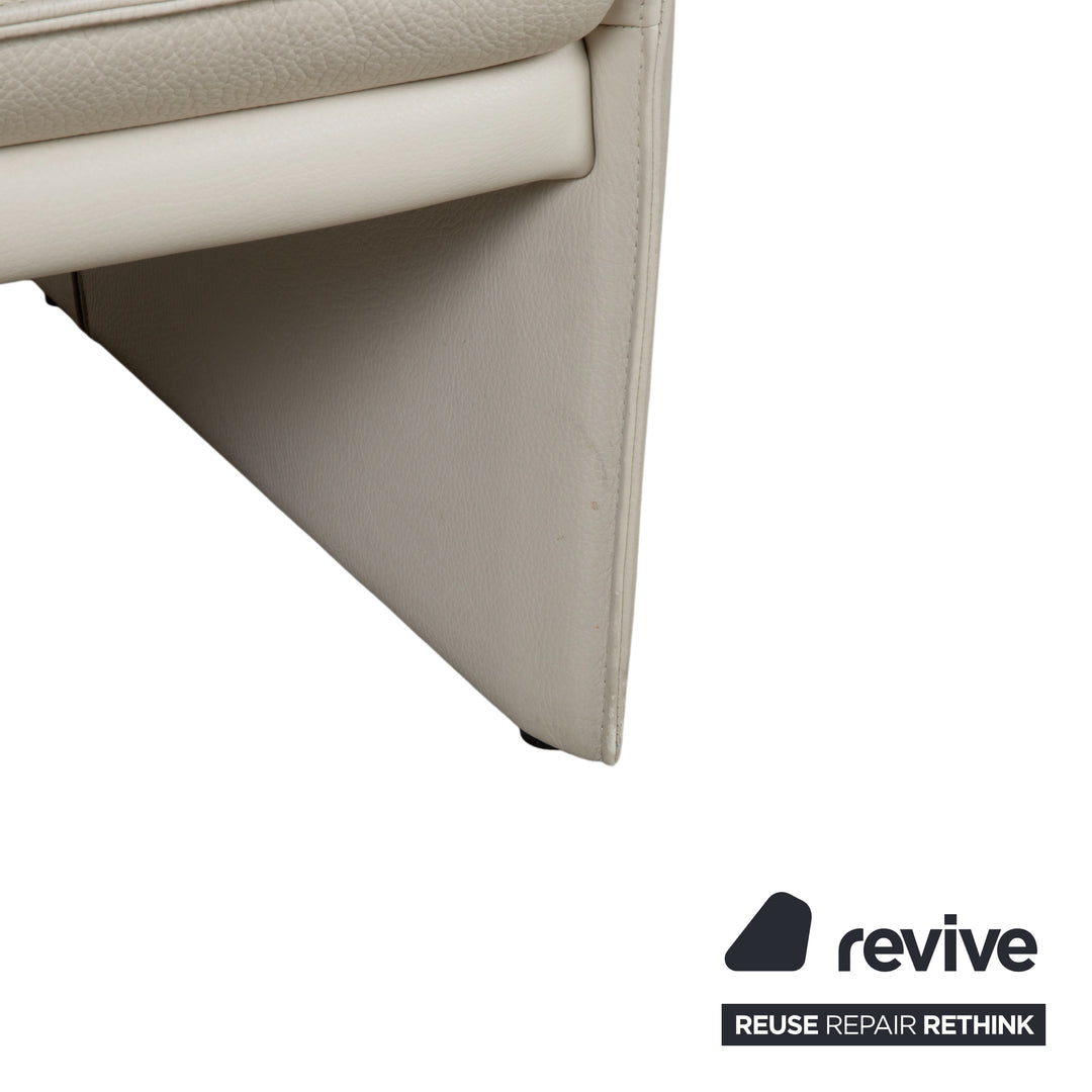 Jori JR 2700 Leder Zweisitzer Creme Beige Sofa Couch manuelle Funktion