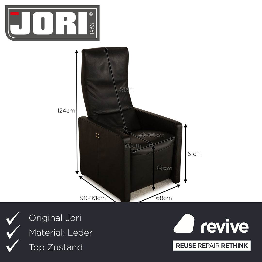 Jori JR 3170 Leather Armchair Black Electric Function