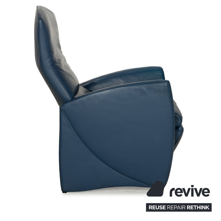 Jori JR 3290 leather armchair blue manual function relax function