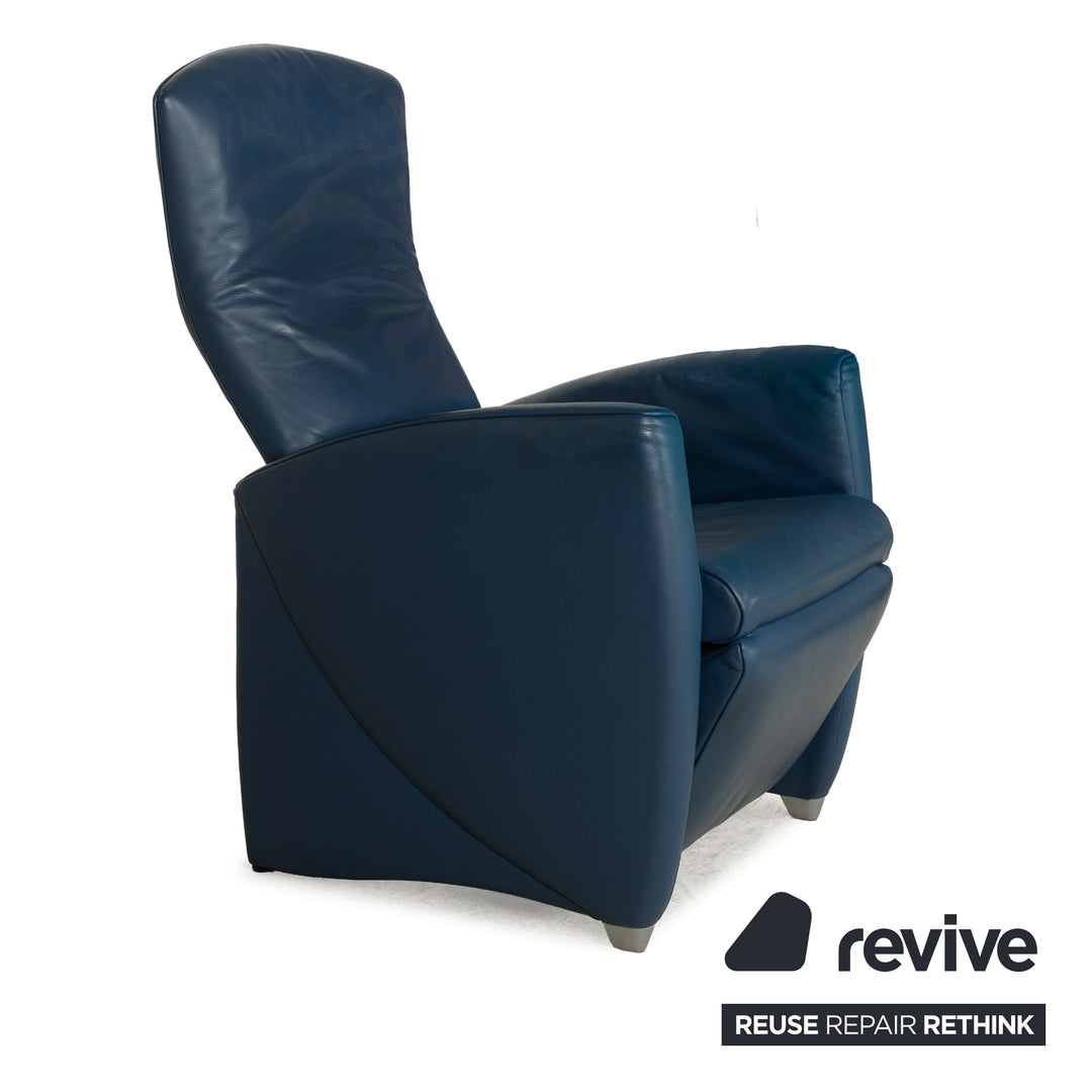Jori JR 3290 leather armchair blue manual function relax function