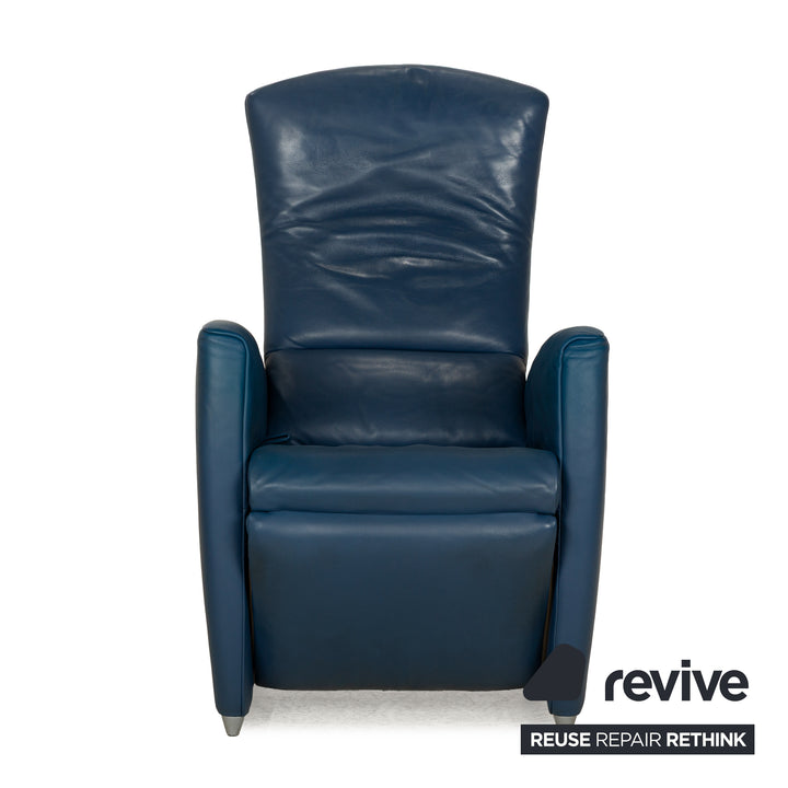 Jori JR 3290 Leder Sessel Blau manuelle Funktion Relaxfunktion