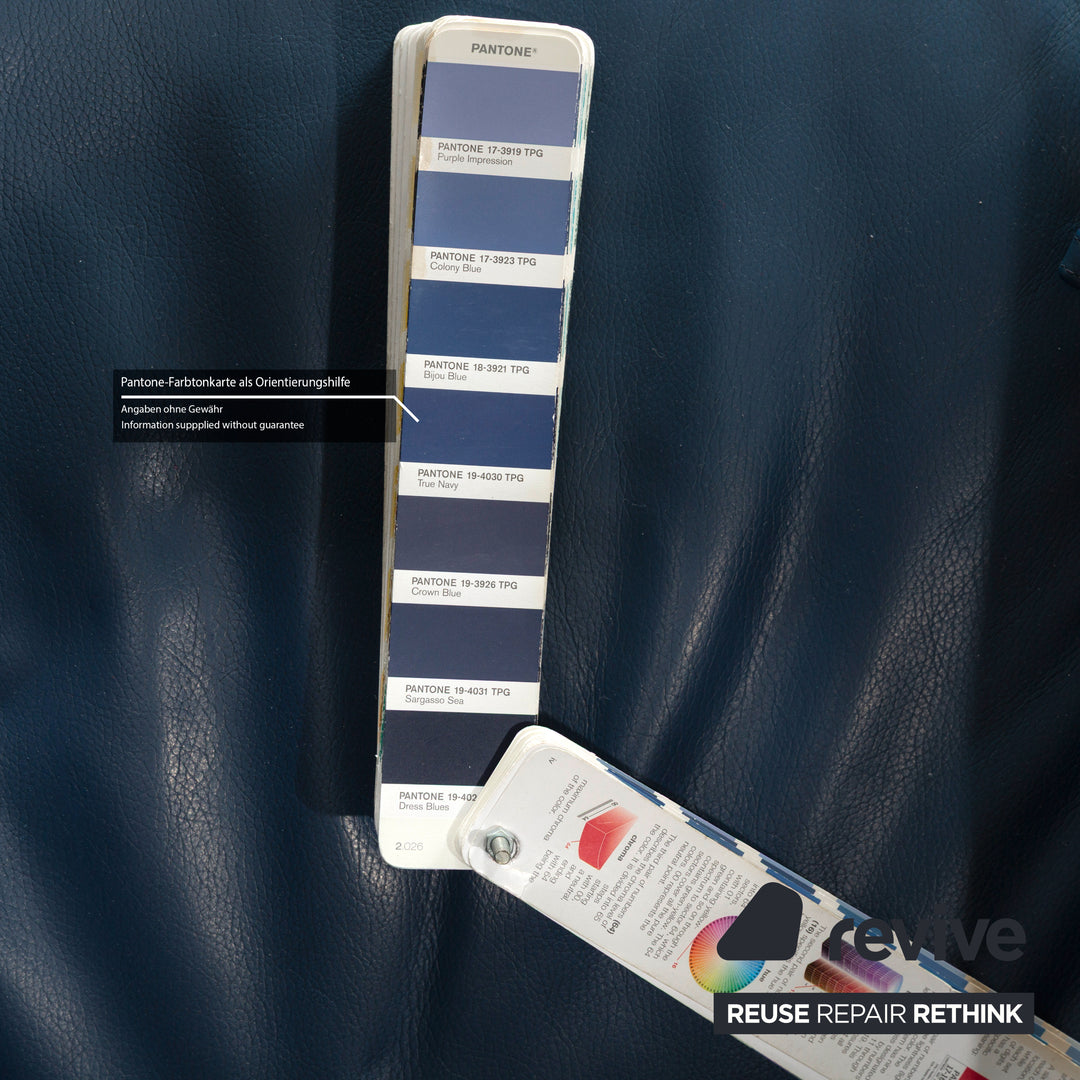 Jori JR 3290 Leder Sessel Blau manuelle Funktion Relaxfunktion