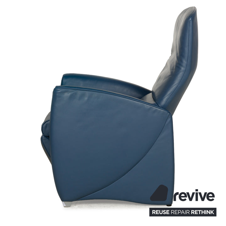 Jori JR 3290 Leder Sessel Blau manuelle Funktion Relaxfunktion
