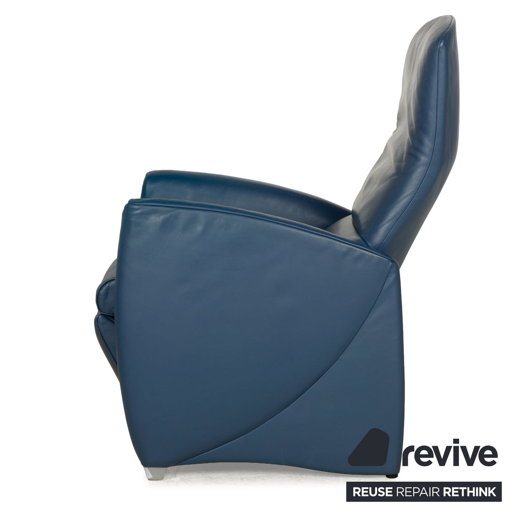 Jori JR 3290 Leder Sessel Blau manuelle Funktion Relaxfunktion