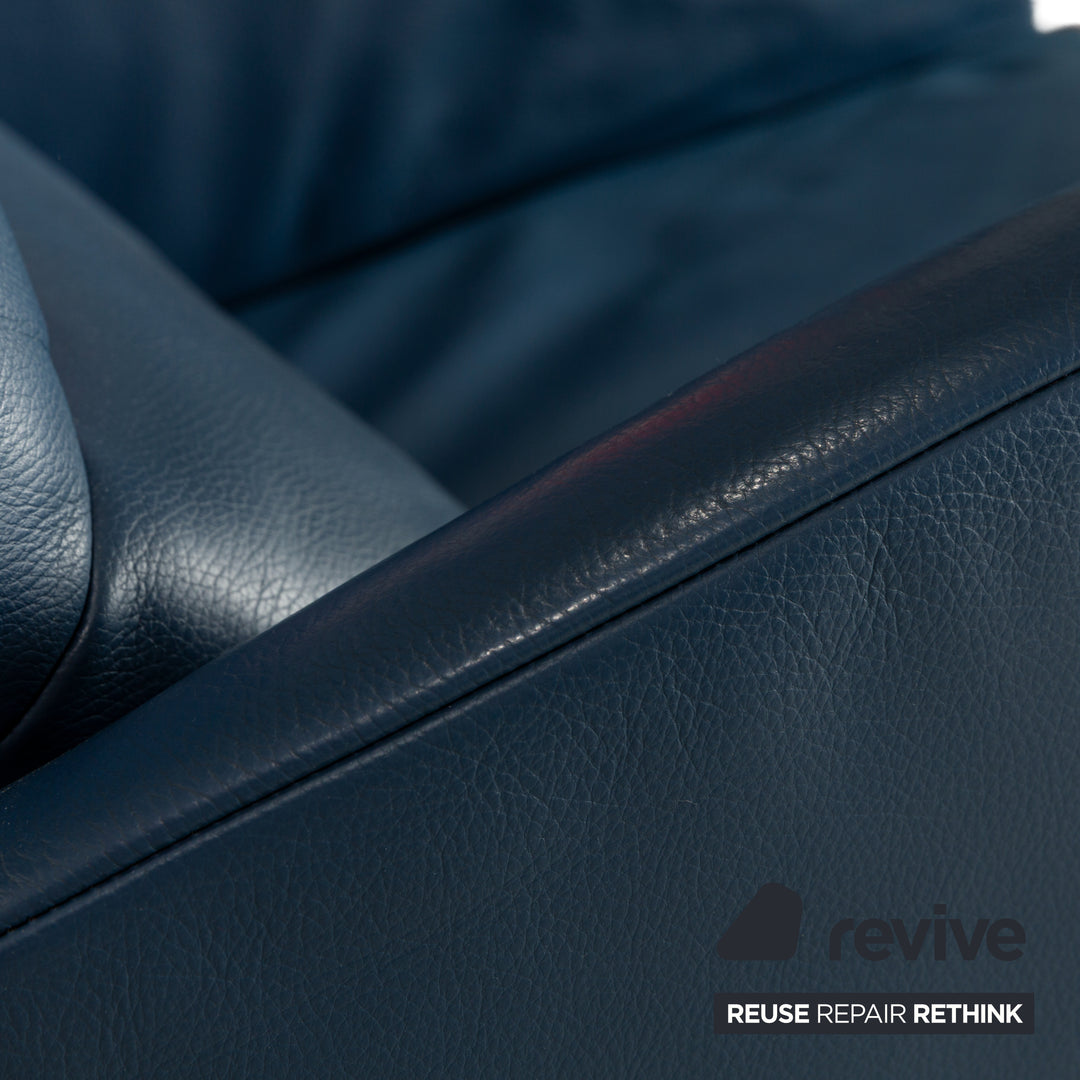 Jori JR 3290 Leder Sessel Blau manuelle Funktion Relaxfunktion