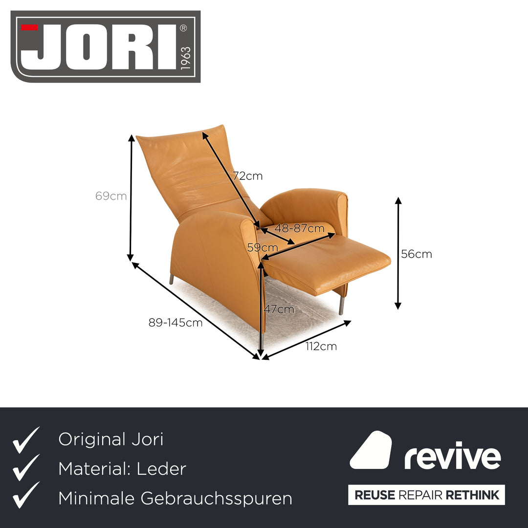 Jori JR 3490 leather armchair beige manual function relaxation function