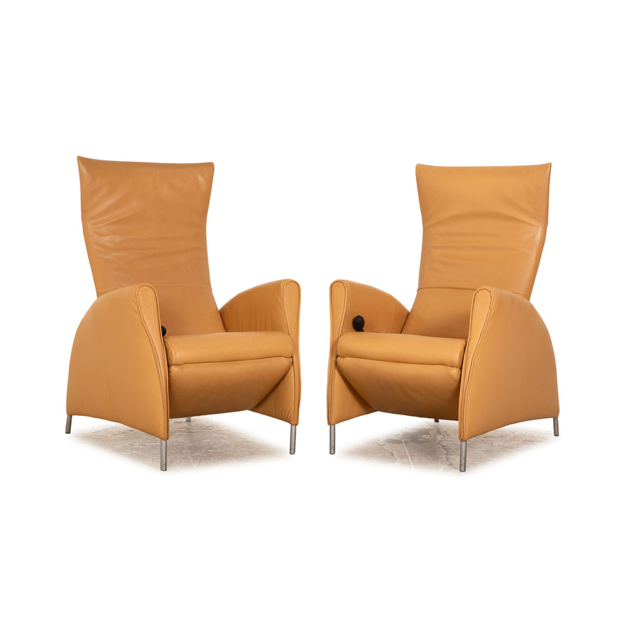 Jori JR 3490 leather armchair set beige manual function relaxation function