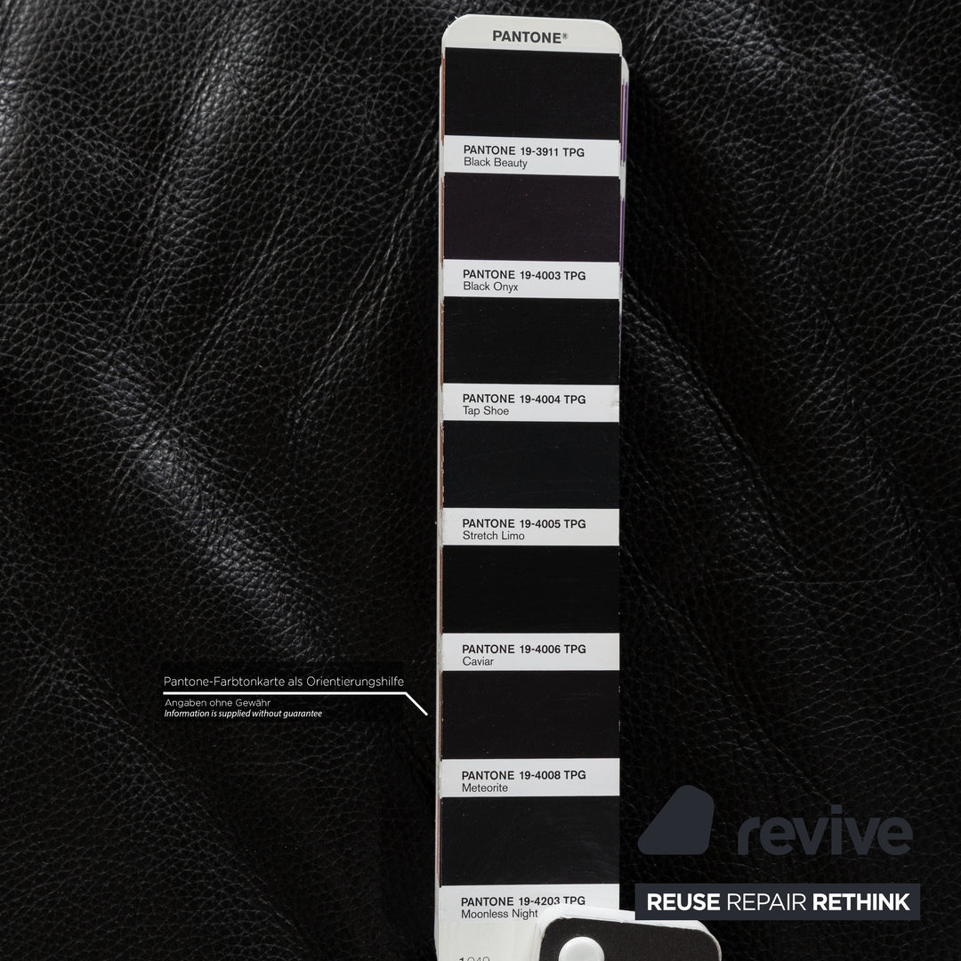 Jori JR-8100 Leather Three Seater Black Manual Function Sofa Couch