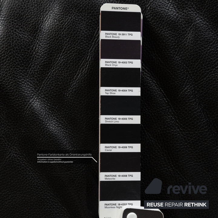 Jori JR-8100 Leather Three Seater Black Manual Function Sofa Couch