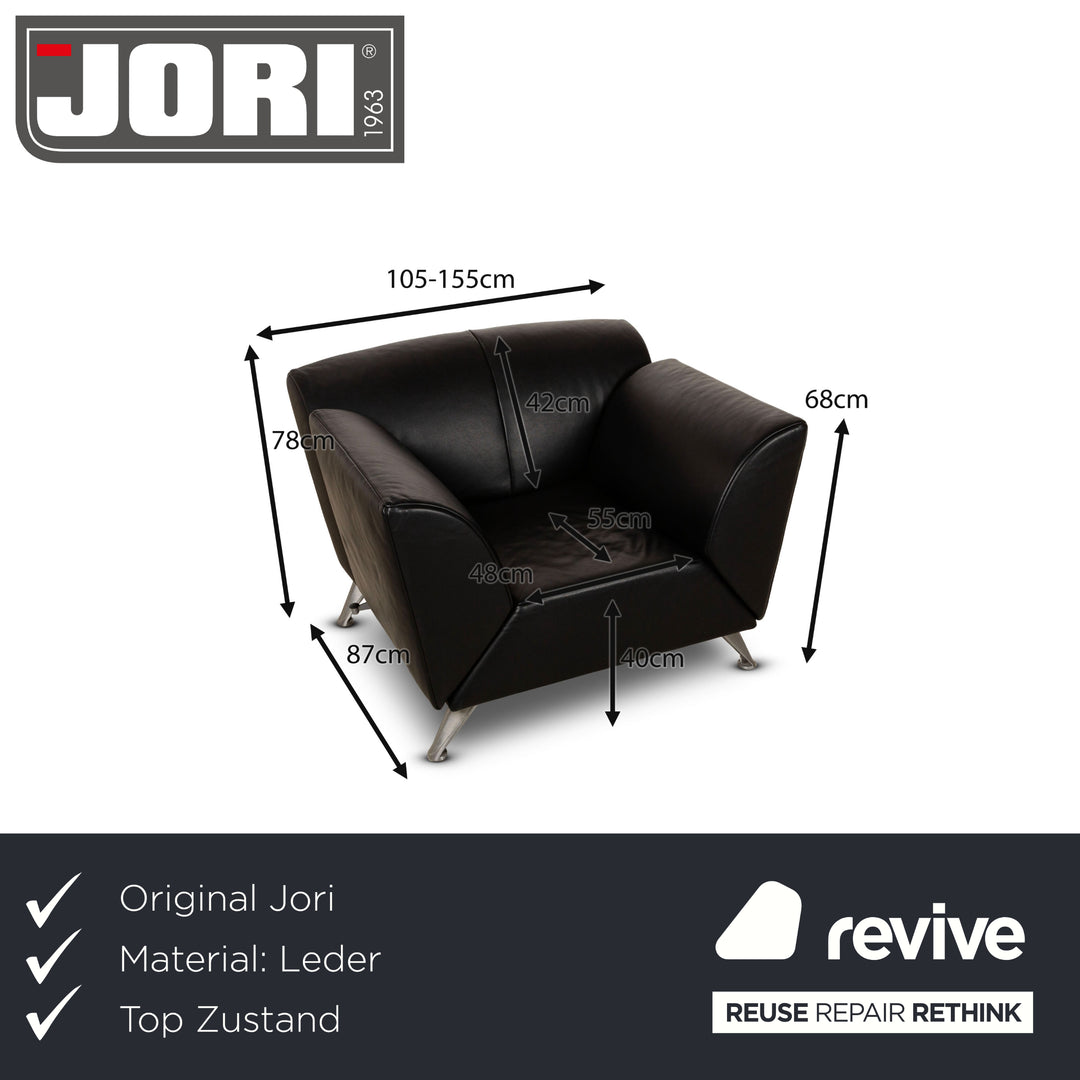 Jori JR-8100 Leather Armchair Black manual function