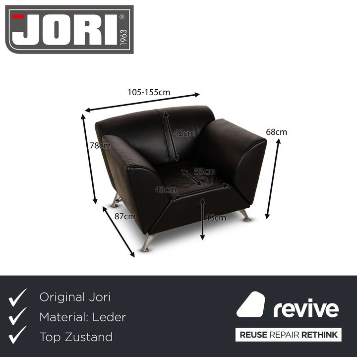 Jori JR-8100 Fauteuil en cuir Noir fonction manuelle