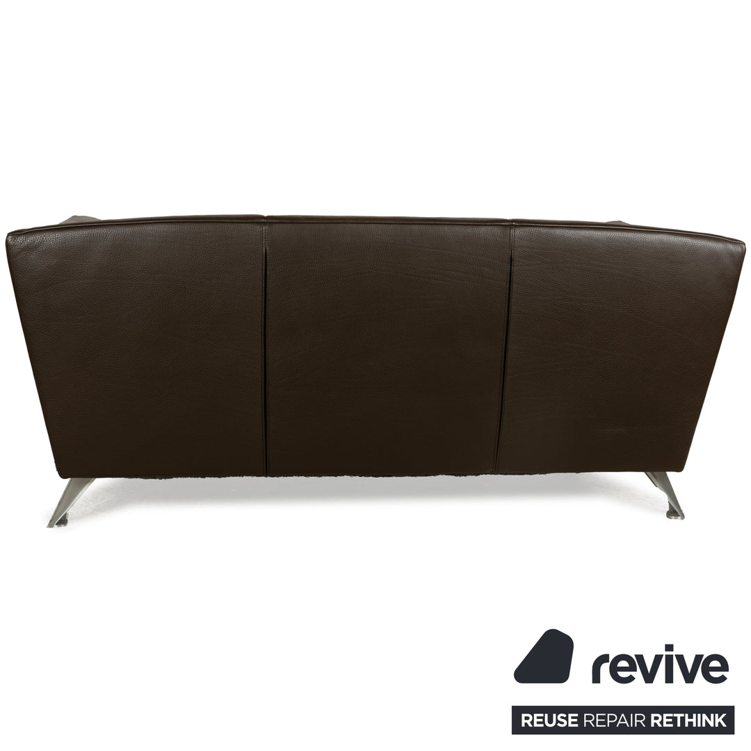 Jori JR-8100 Leather Two-Seater Dark Brown Manual Function Sofa Couch