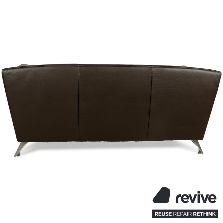 Jori JR-8100 Leather Two-Seater Dark Brown Manual Function Sofa Couch