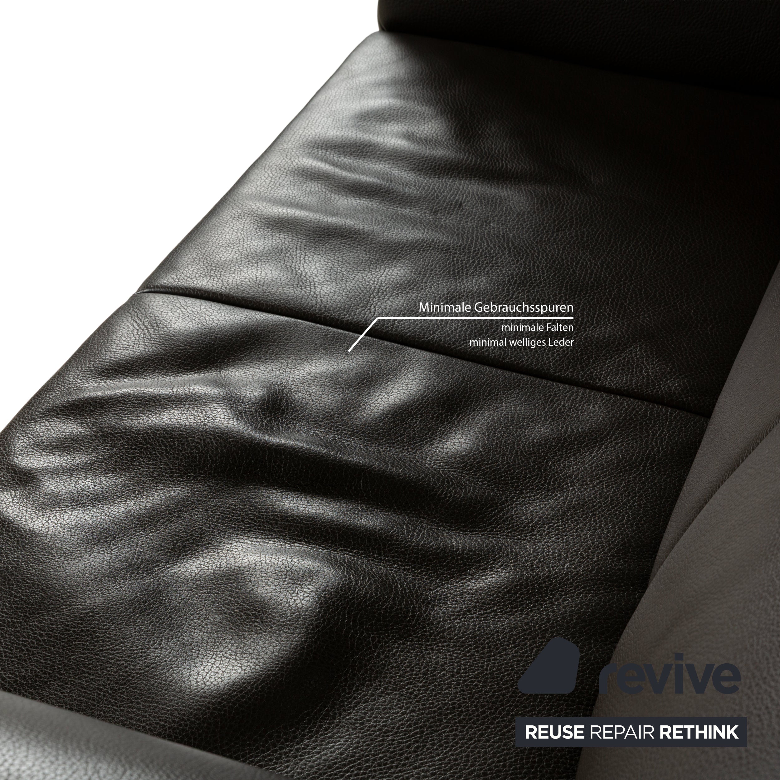Jori JR-8100 Leder Zweisitzer Dunkelbraun manuelle Funktion Sofa Couch