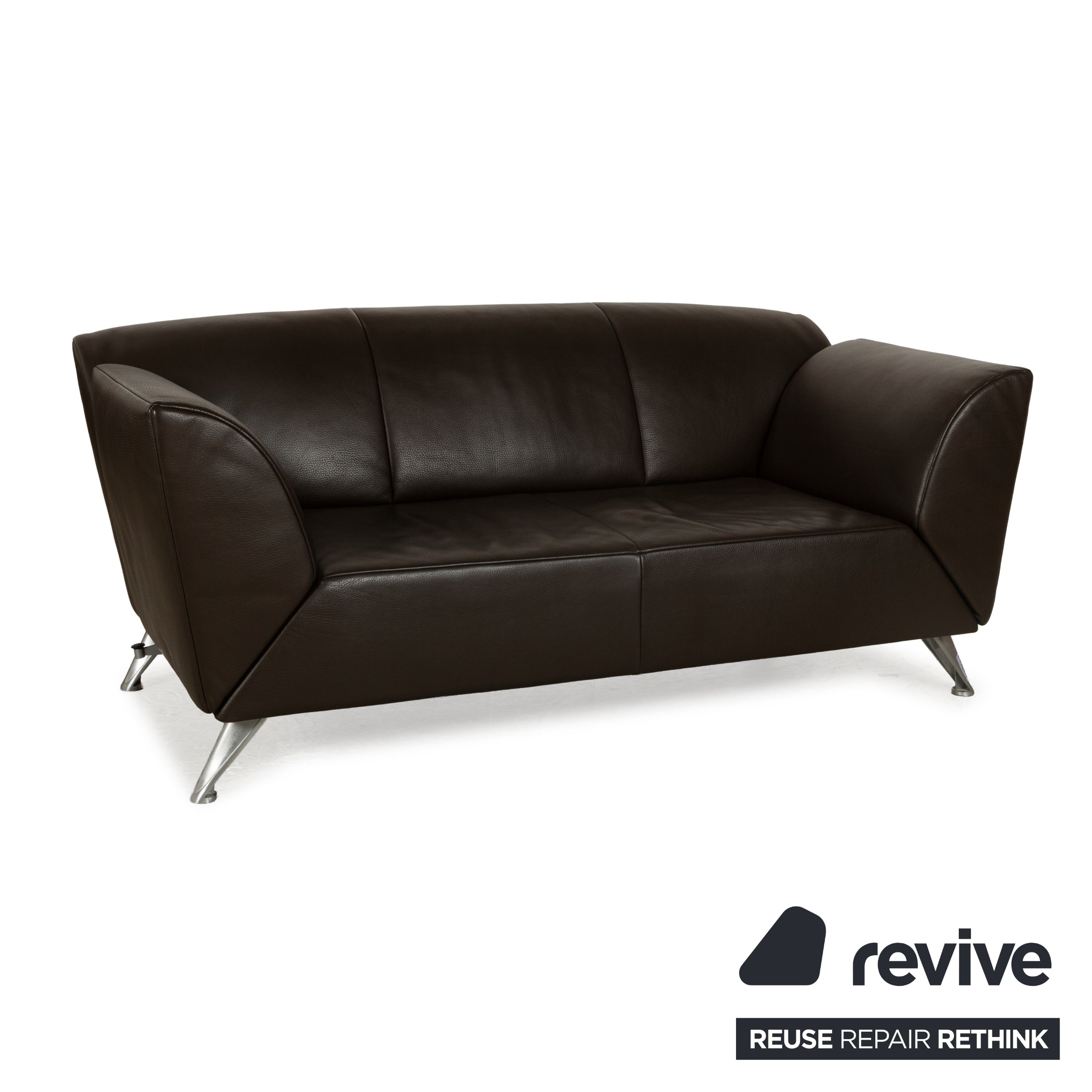 Jori JR-8100 Leder Zweisitzer Dunkelbraun manuelle Funktion Sofa Couch