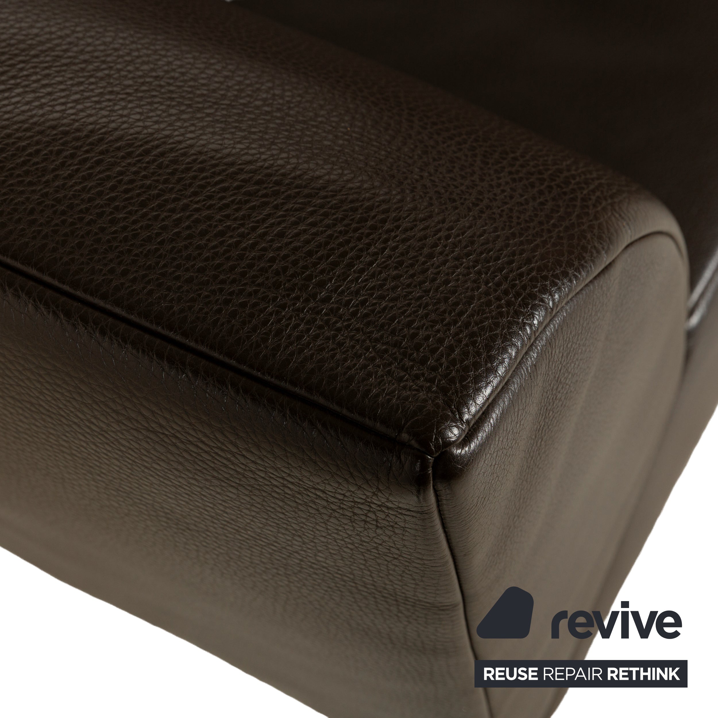 Jori JR-8100 Leder Zweisitzer Dunkelbraun manuelle Funktion Sofa Couch