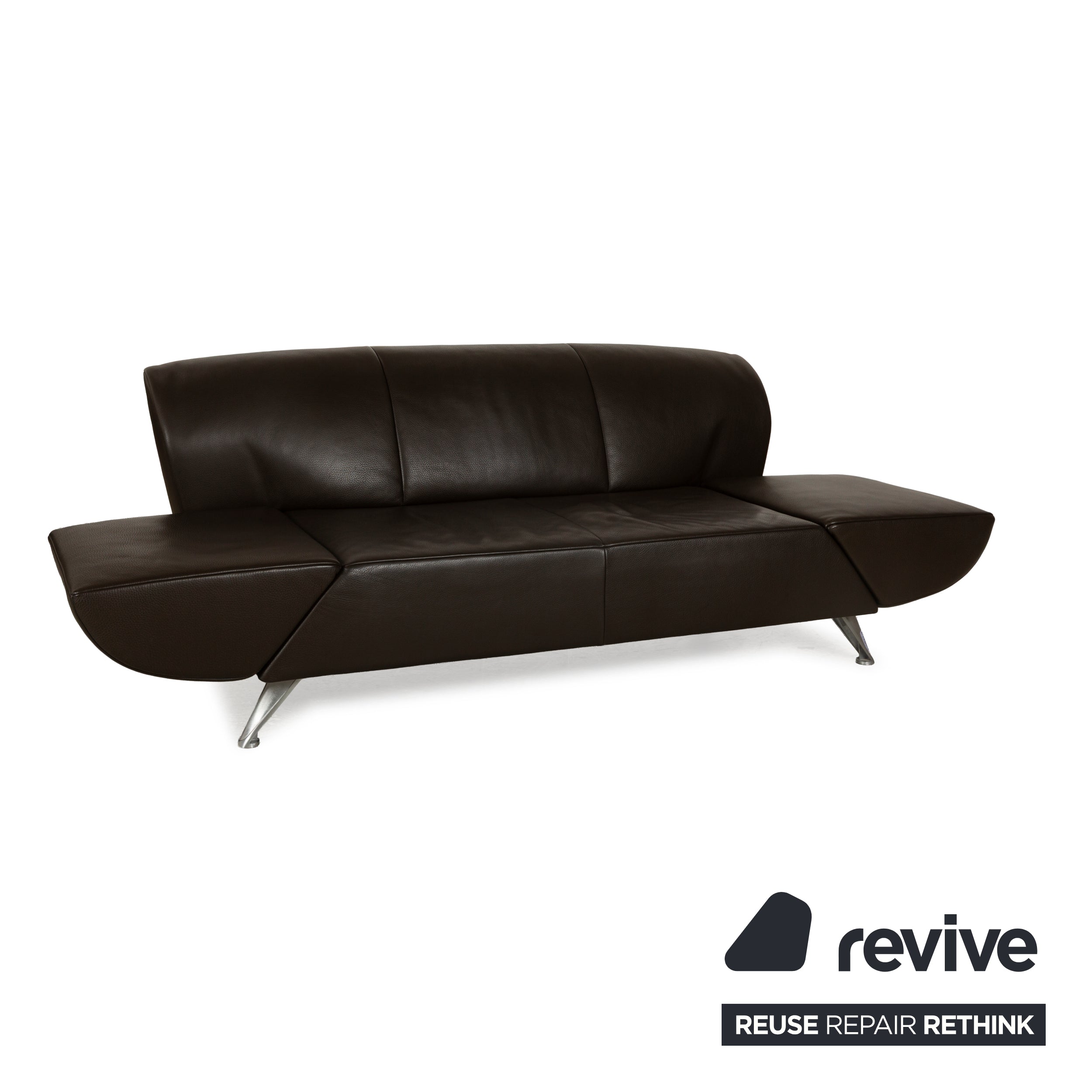Jori JR-8100 Leder Zweisitzer Dunkelbraun manuelle Funktion Sofa Couch