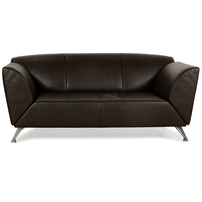 Jori JR-8100 Leder Zweisitzer Dunkelbraun manuelle Funktion Sofa Couch