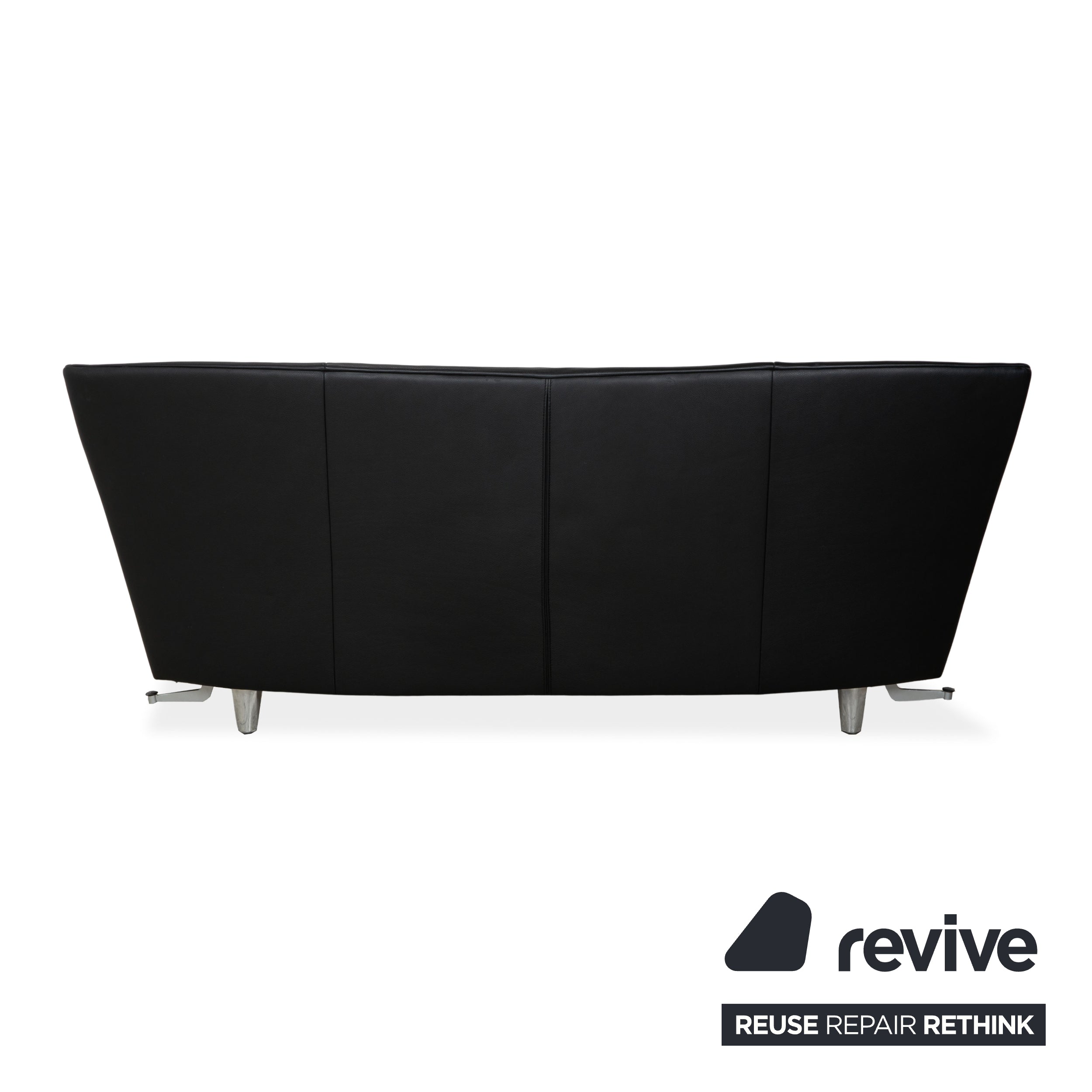 Jori JR-8100 Leder Zweisitzer Schwarz manuelle Funktion Sofa Couch