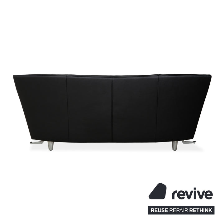 Jori JR-8100 Leder Zweisitzer Schwarz manuelle Funktion Sofa Couch
