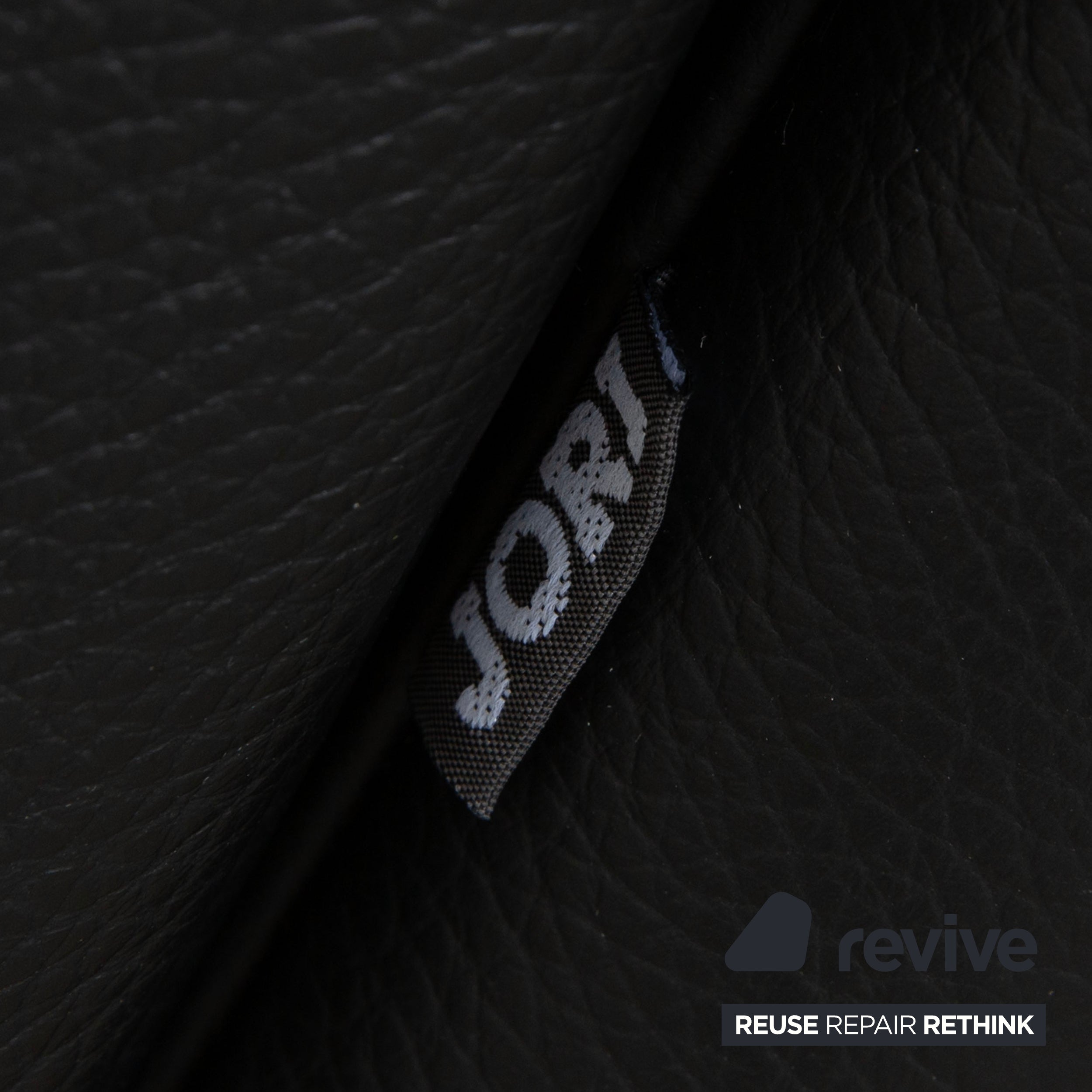 Jori JR-8100 Leder Zweisitzer Schwarz manuelle Funktion Sofa Couch