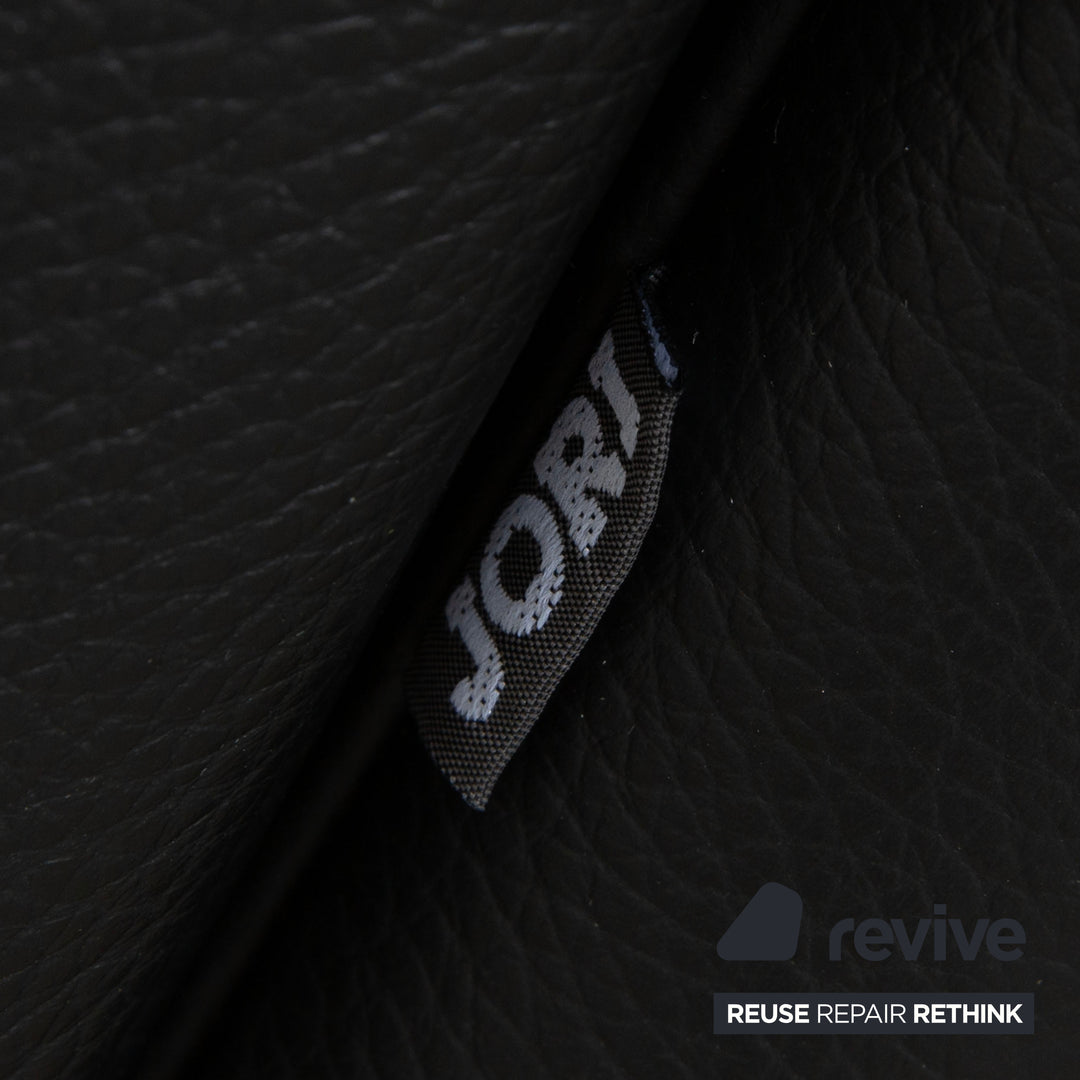 Jori JR-8100 Leder Zweisitzer Schwarz manuelle Funktion Sofa Couch