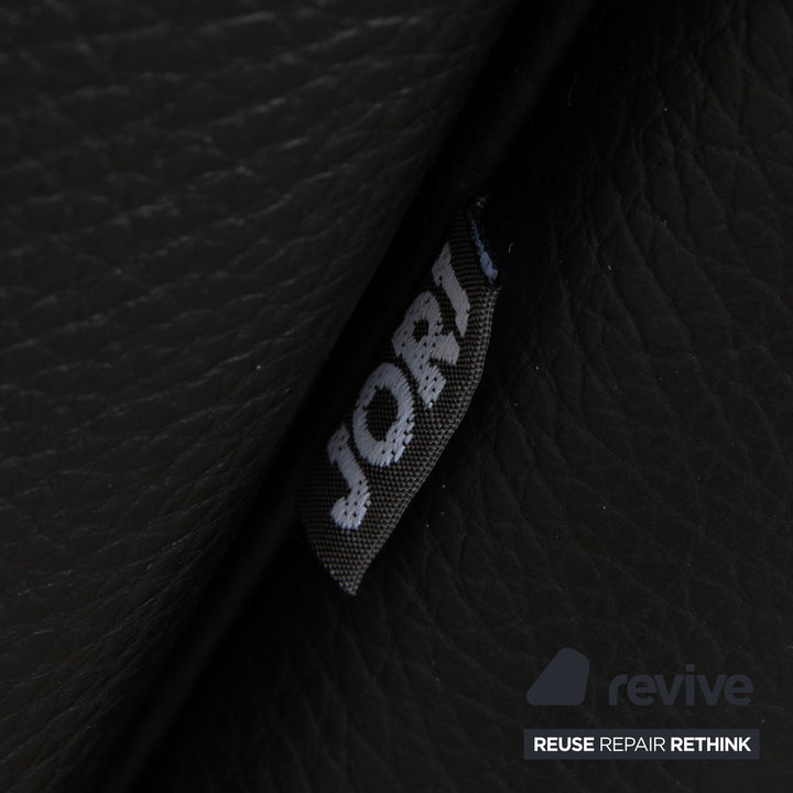 Jori JR-8100 Leder Zweisitzer Schwarz manuelle Funktion Sofa Couch