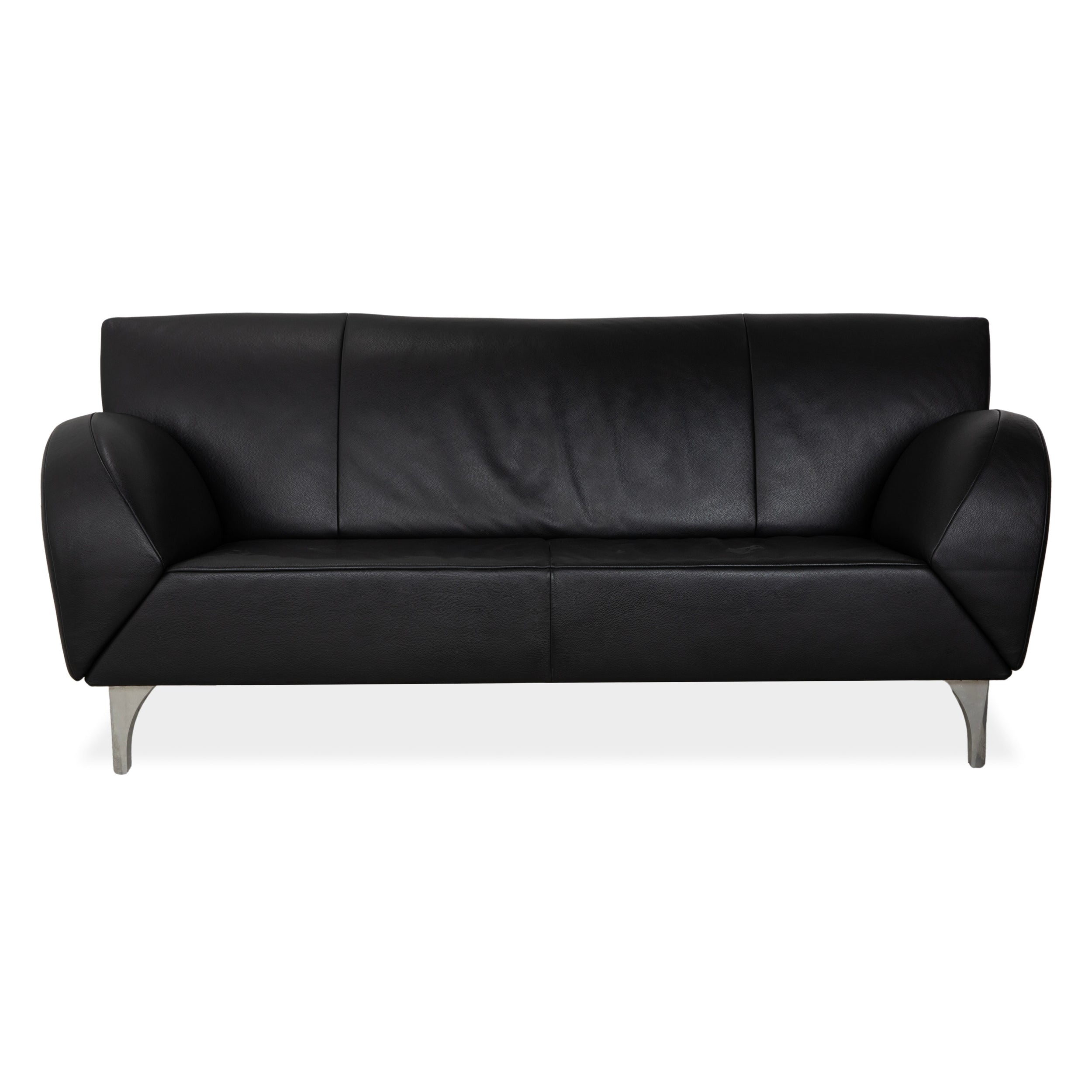 Jori JR-8100 Leather Two-Seater Black Manual Function Sofa Couch