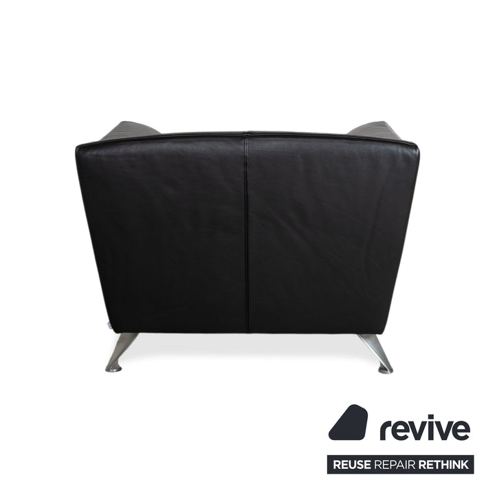 Jori JR-8100 Leder Zweisitzer Sofa Couch Sessel Schwarz manuelle Funktion