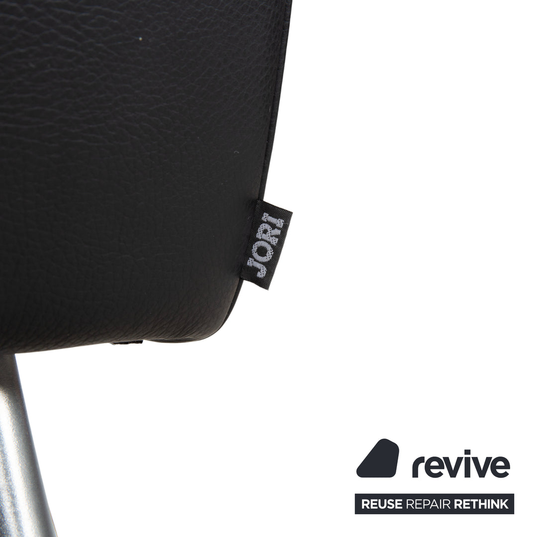 Jori JR-8100 Leder Zweisitzer Sofa Couch Sessel Schwarz manuelle Funktion