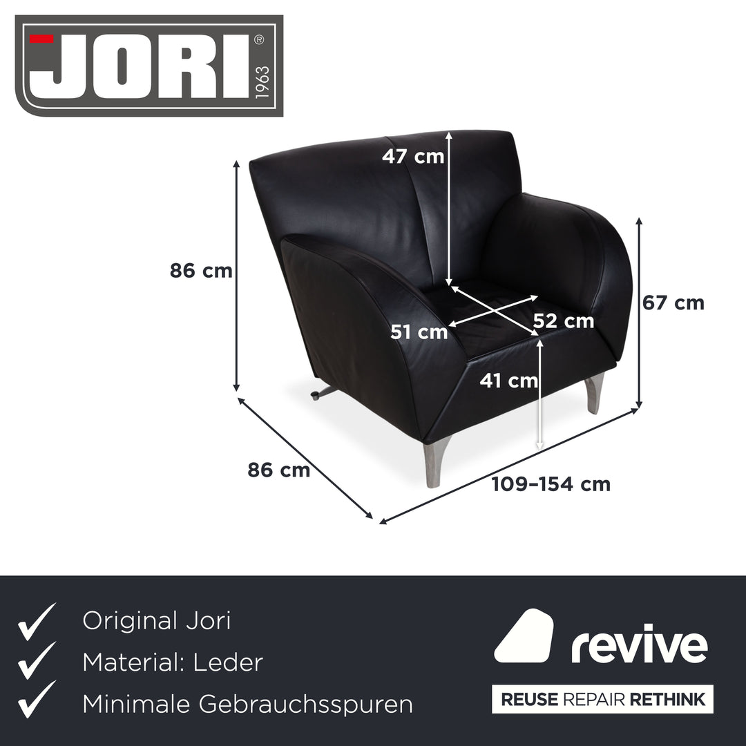 Jori JR 8400 Leder Sessel Schwarz manuelle Funktion
