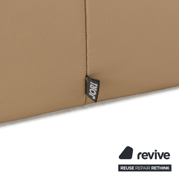 Ensemble de canapés en cuir beige Jori JR 8750, canapé trois places, canapé deux places, fonction manuelle