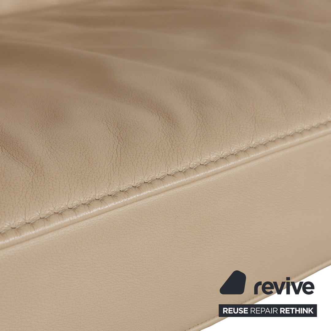 Ensemble de canapés en cuir beige Jori JR 8750, canapé trois places, canapé deux places, fonction manuelle