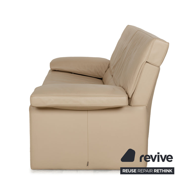 Jori JR 8750 leather sofa set beige three-seater two-seater couch manual function