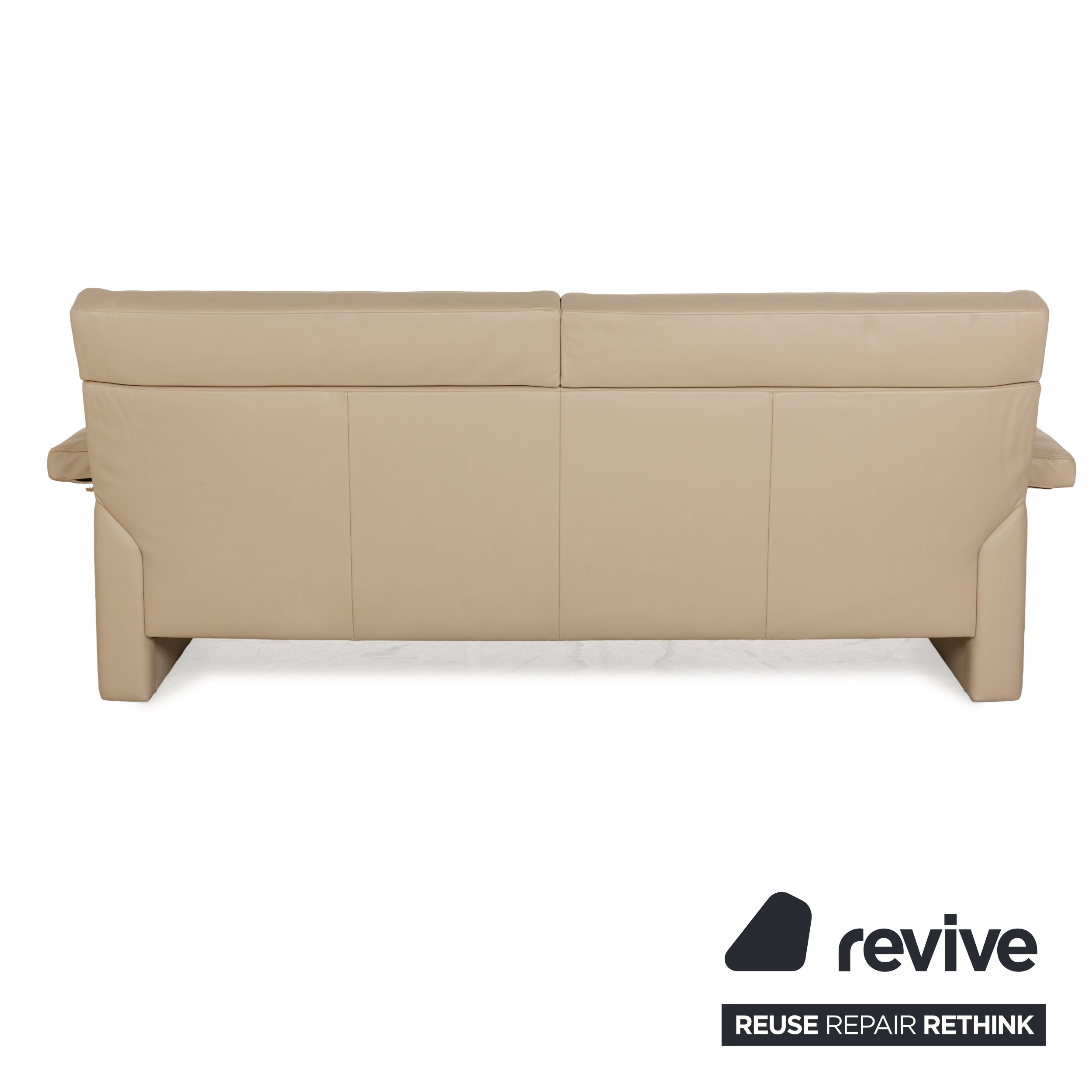 Jori JR 8750 Leder Sofa Garnitur Beige Dreisitzer Zweisitzer Couch manuelle Funktion