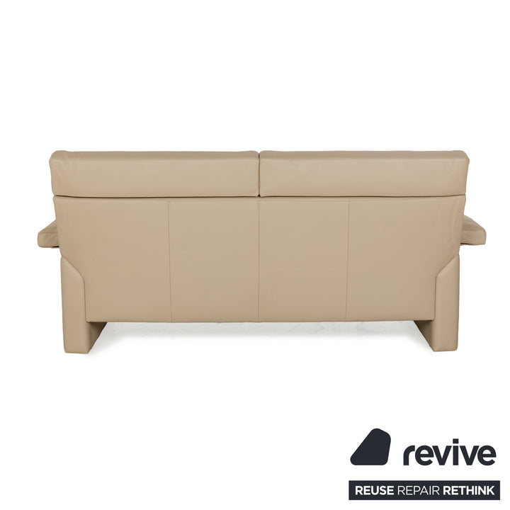 Jori JR 8750 Leather Two-Seater Beige Sofa Couch Manual Function