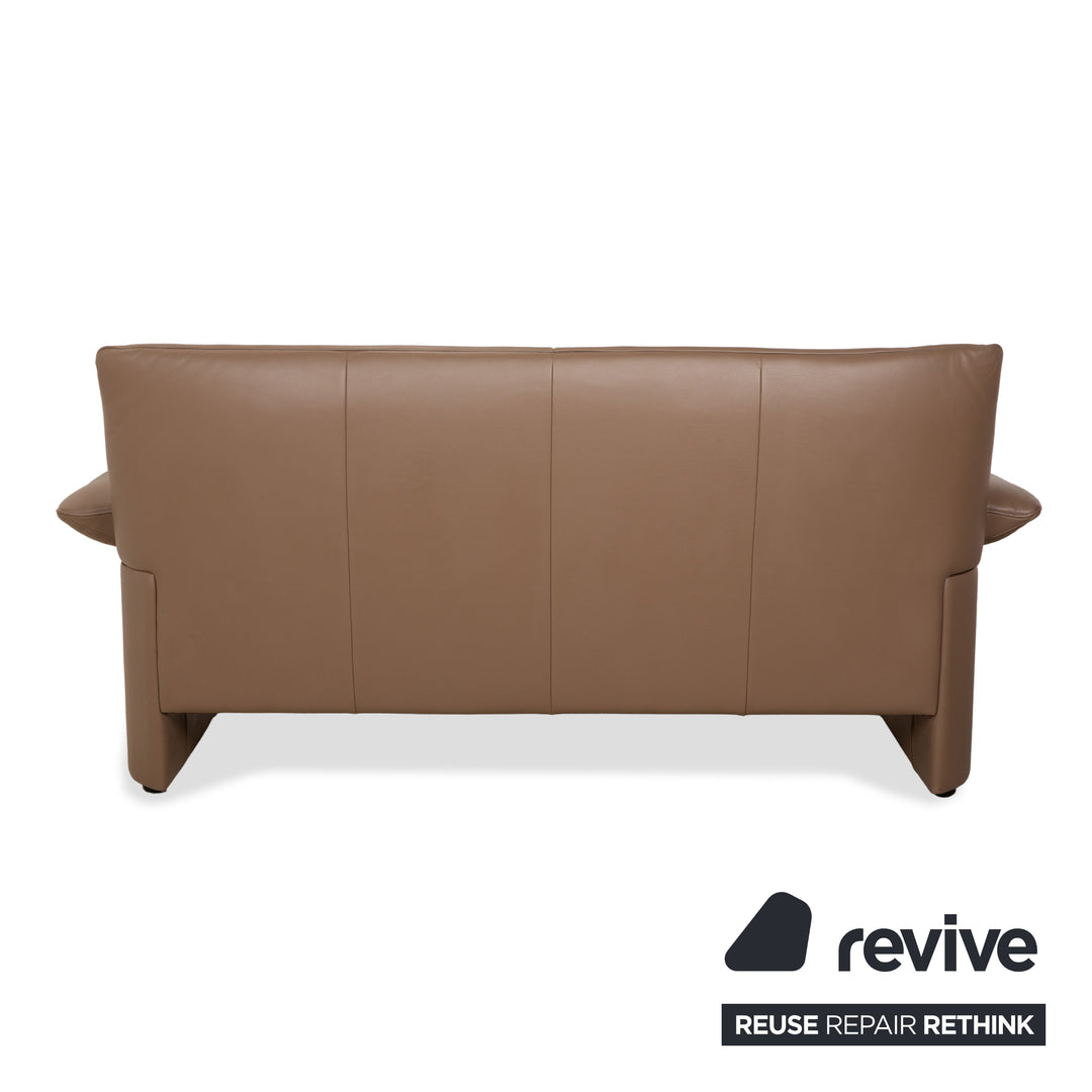 Jori JR 8750 Leder Zweisitzer Braun Taupe manuelle Funktion Sofa Couch