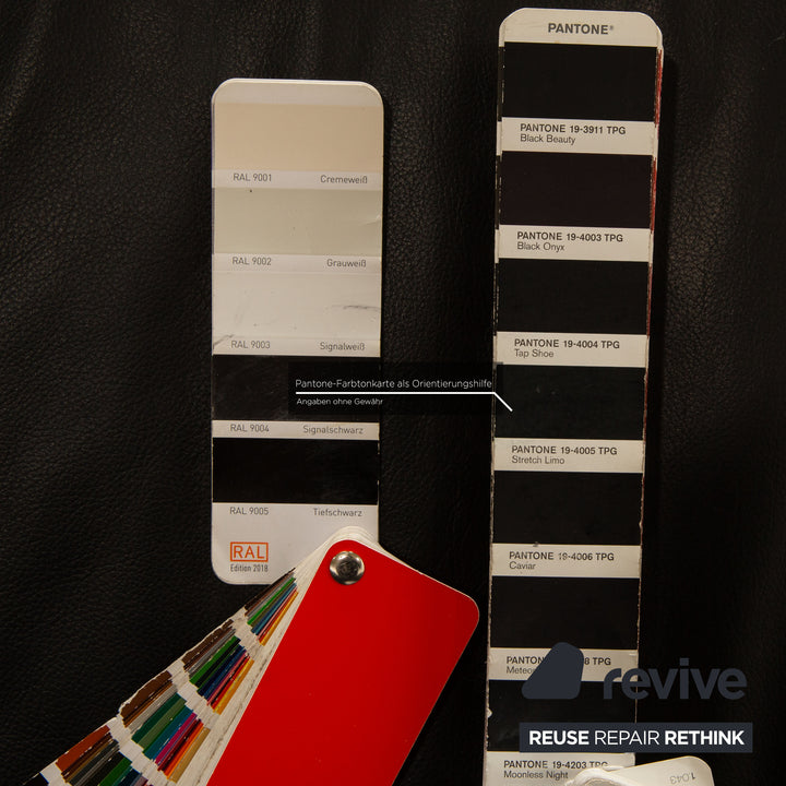 Jori JR 8750 Leather Two-Seater Black Sofa Couch