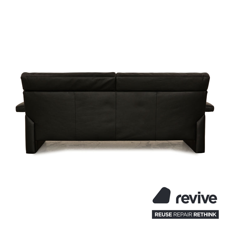 Jori JR 8750 Leather Two-Seater Black Sofa Couch