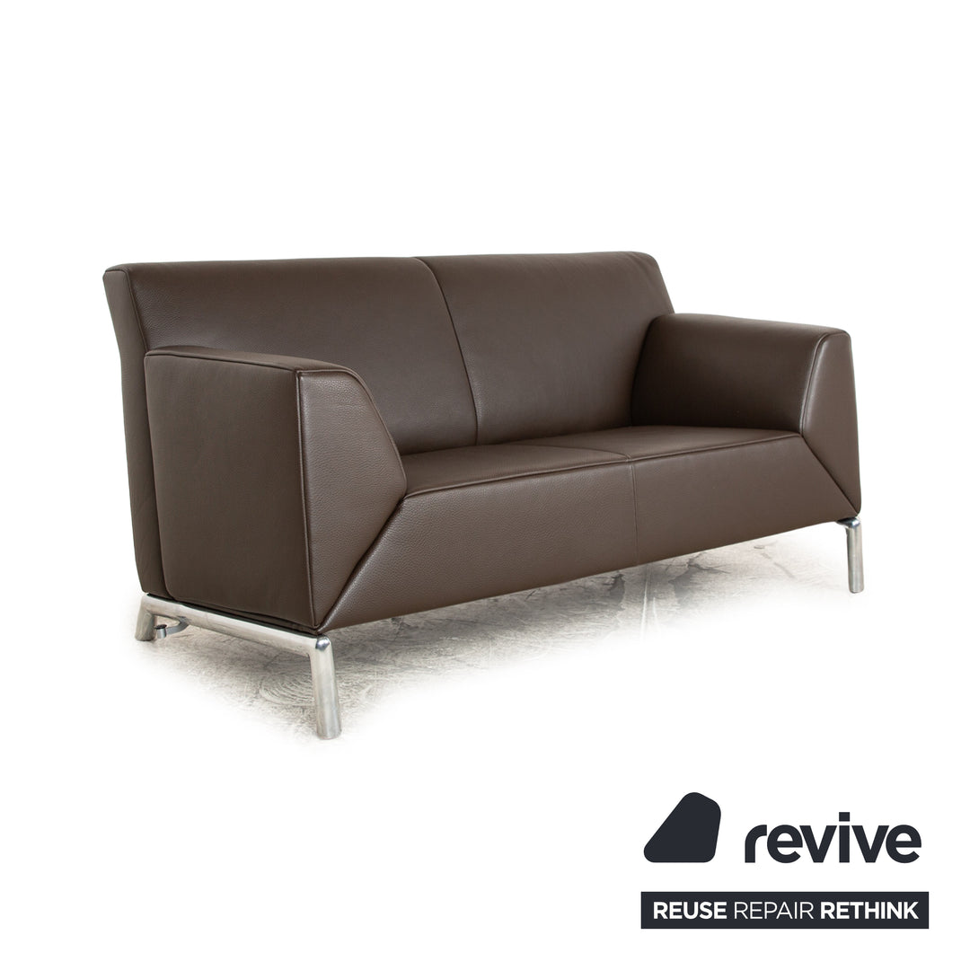 Jori JR-9700 Leather Two Seater Brown Sofa Couch